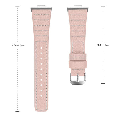 For Huawei Watch Fit 3 Watch Strap Stitching Lines Wave PU Leather Wrist Band