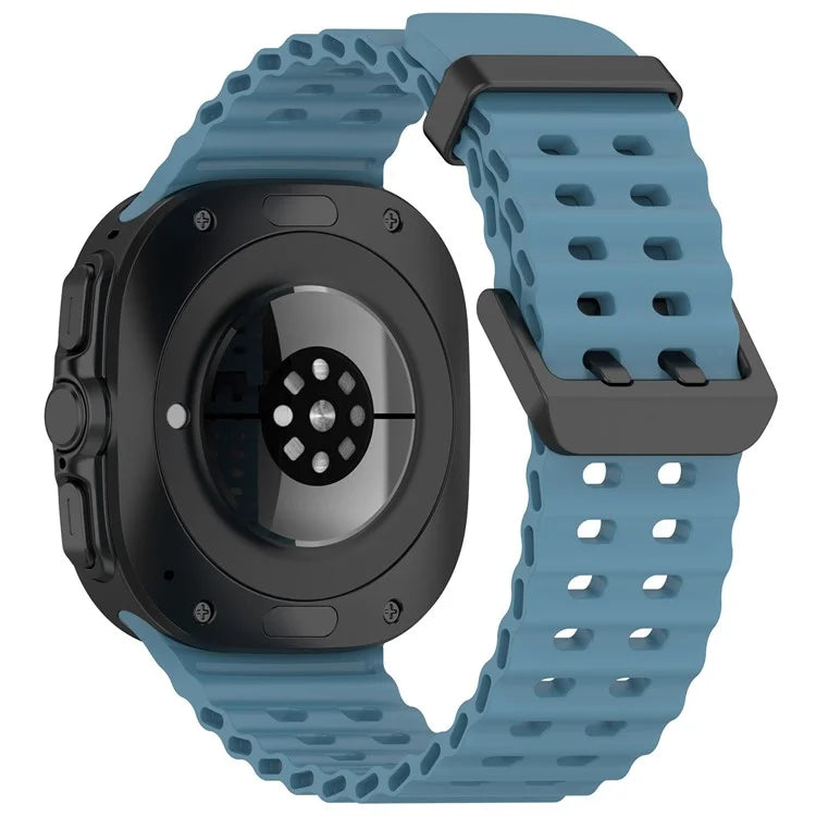 For Samsung Galaxy Watch Ultra 47mm Silicone Watch Strap Dual Pins Buckle Sports Band