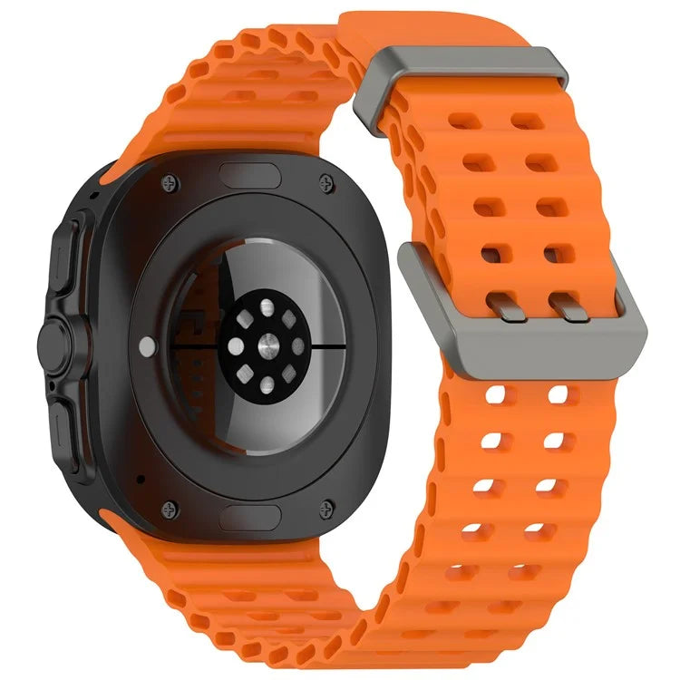 For Samsung Galaxy Watch Ultra 47mm Silicone Watch Strap Dual Pins Buckle Sports Band