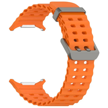 For Samsung Galaxy Watch Ultra 47mm Silicone Watch Strap Dual Pins Buckle Sports Band