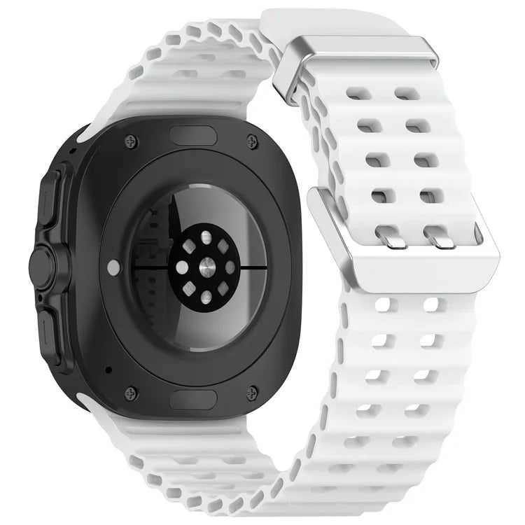 For Samsung Galaxy Watch Ultra 47mm Silicone Watch Strap Dual Pins Buckle Sports Band