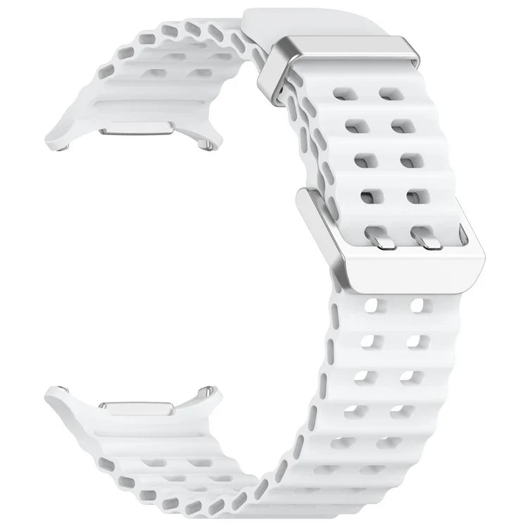 For Samsung Galaxy Watch Ultra 47mm Silicone Watch Strap Dual Pins Buckle Sports Band
