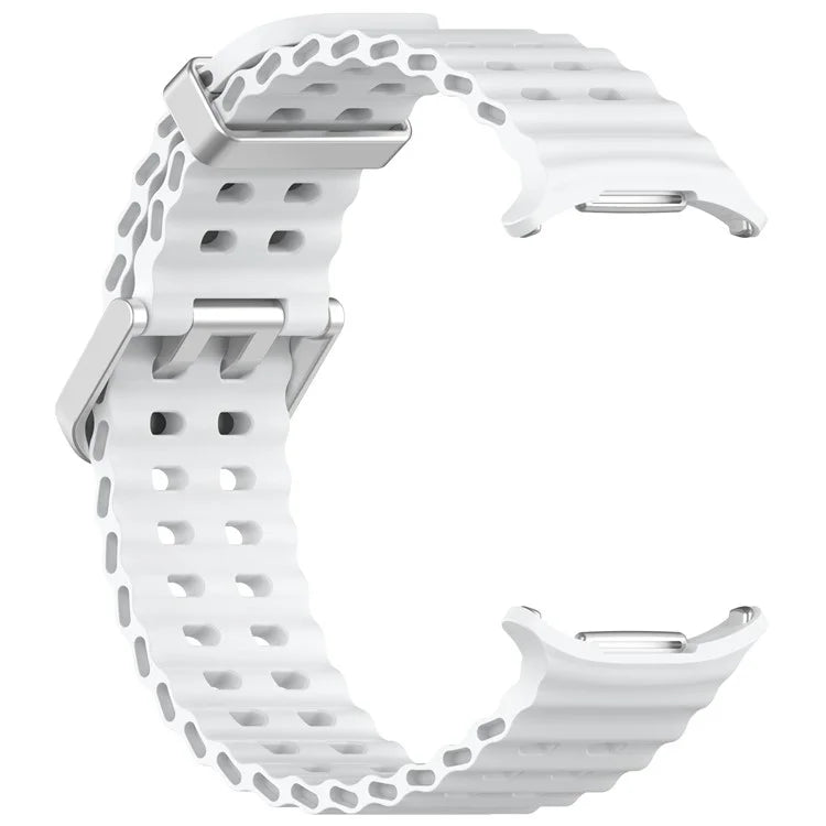 For Samsung Galaxy Watch Ultra 47mm Silicone Watch Strap Dual Pins Buckle Sports Band