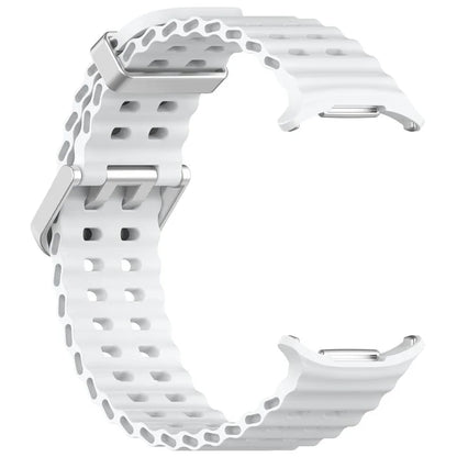 For Samsung Galaxy Watch Ultra 47mm Silicone Watch Strap Dual Pins Buckle Sports Band