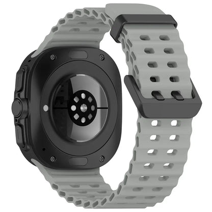 For Samsung Galaxy Watch Ultra 47mm Silicone Watch Strap Dual Pins Buckle Sports Band