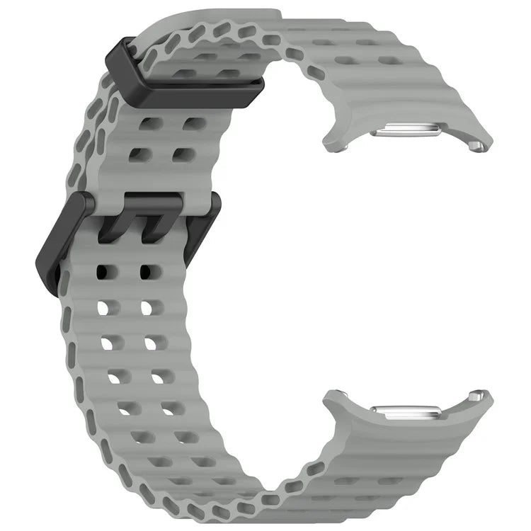 For Samsung Galaxy Watch Ultra 47mm Silicone Watch Strap Dual Pins Buckle Sports Band
