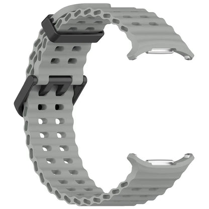 For Samsung Galaxy Watch Ultra 47mm Silicone Watch Strap Dual Pins Buckle Sports Band