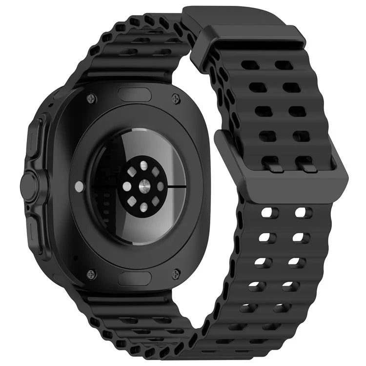 For Samsung Galaxy Watch Ultra 47mm Silicone Watch Strap Dual Pins Buckle Sports Band