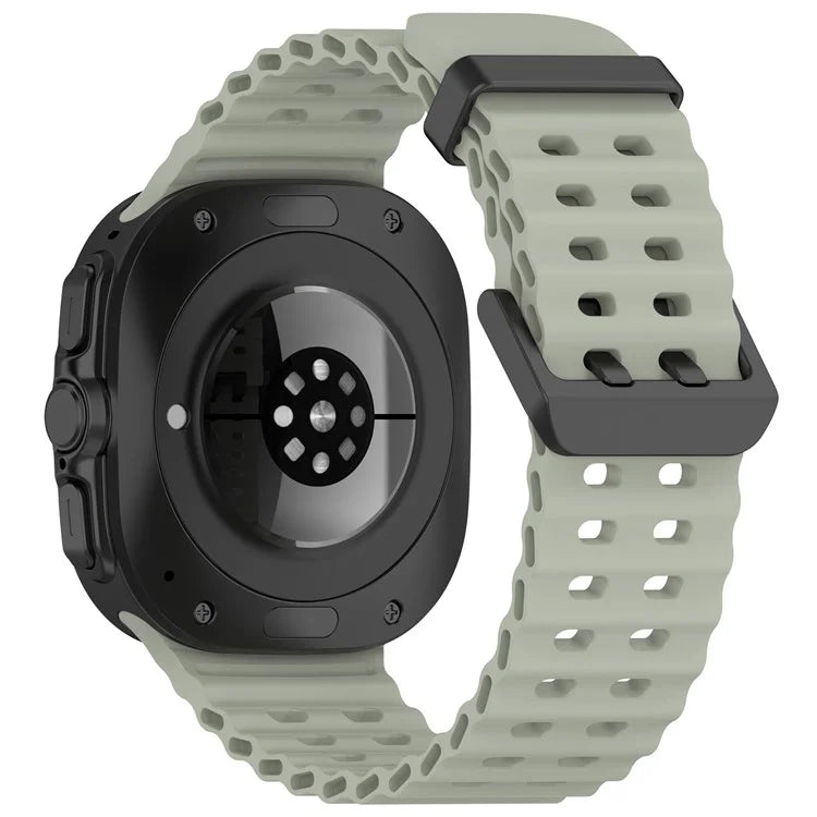 For Samsung Galaxy Watch Ultra 47mm Silicone Watch Strap Dual Pins Buckle Sports Band