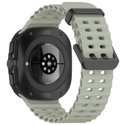 For Samsung Galaxy Watch Ultra 47mm Silicone Watch Strap Dual Pins Buckle Sports Band