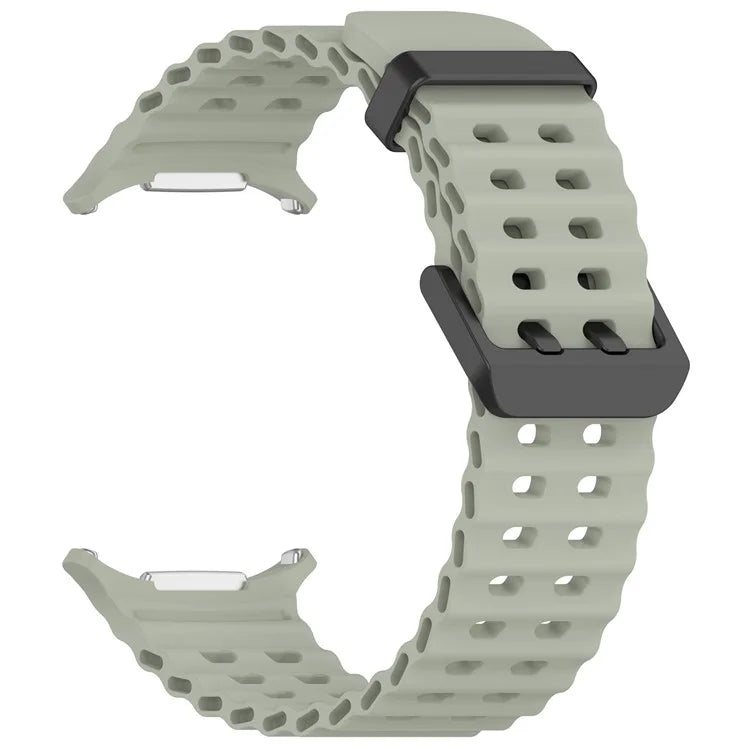 For Samsung Galaxy Watch Ultra 47mm Silicone Watch Strap Dual Pins Buckle Sports Band