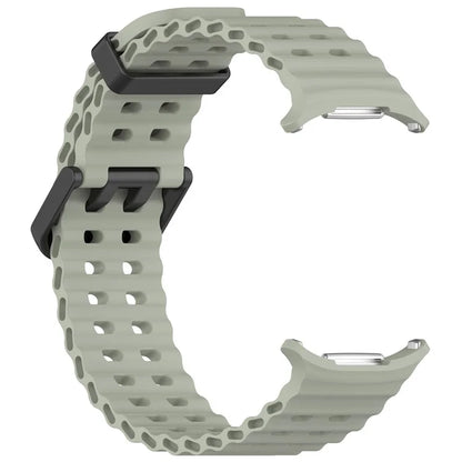 For Samsung Galaxy Watch Ultra 47mm Silicone Watch Strap Dual Pins Buckle Sports Band