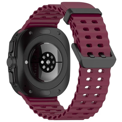 For Samsung Galaxy Watch Ultra 47mm Silicone Watch Strap Dual Pins Buckle Sports Band