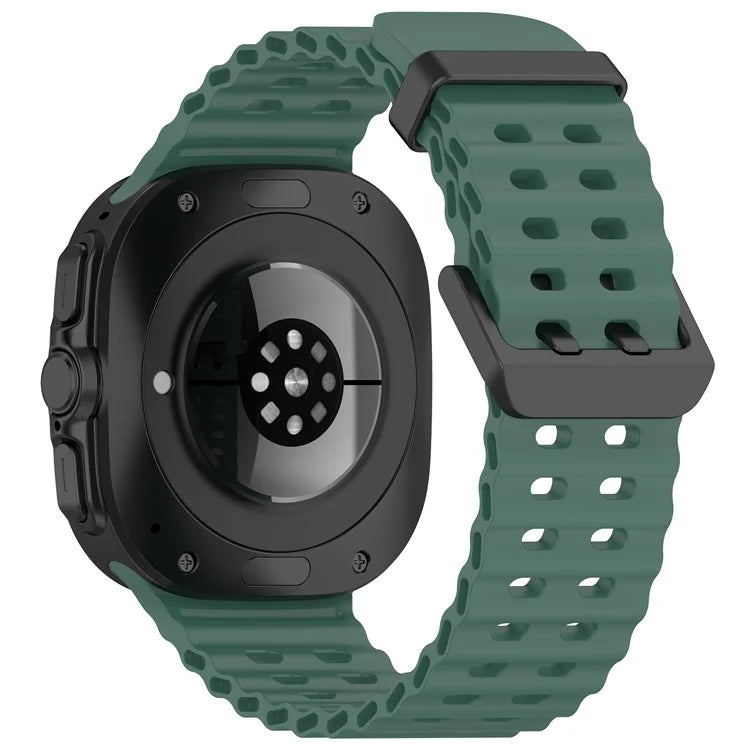 For Samsung Galaxy Watch Ultra 47mm Silicone Watch Strap Dual Pins Buckle Sports Band