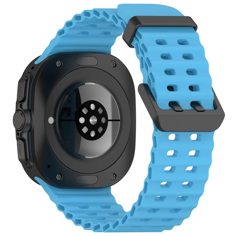 For Samsung Galaxy Watch Ultra 47mm Silicone Watch Strap Dual Pins Buckle Sports Band
