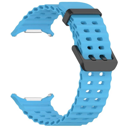 For Samsung Galaxy Watch Ultra 47mm Silicone Watch Strap Dual Pins Buckle Sports Band