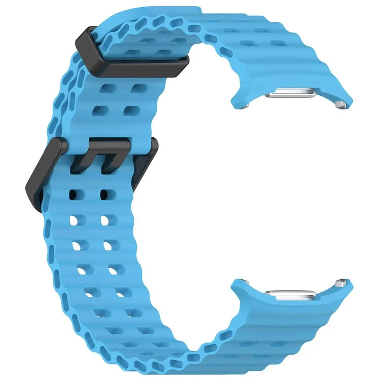 For Samsung Galaxy Watch Ultra 47mm Silicone Watch Strap Dual Pins Buckle Sports Band