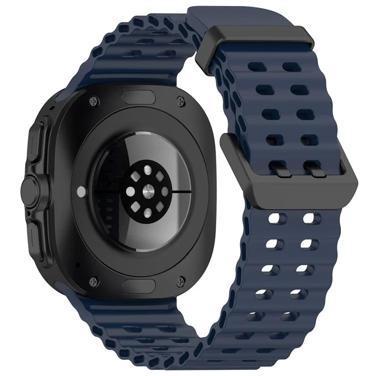 For Samsung Galaxy Watch Ultra 47mm Silicone Watch Strap Dual Pins Buckle Sports Band