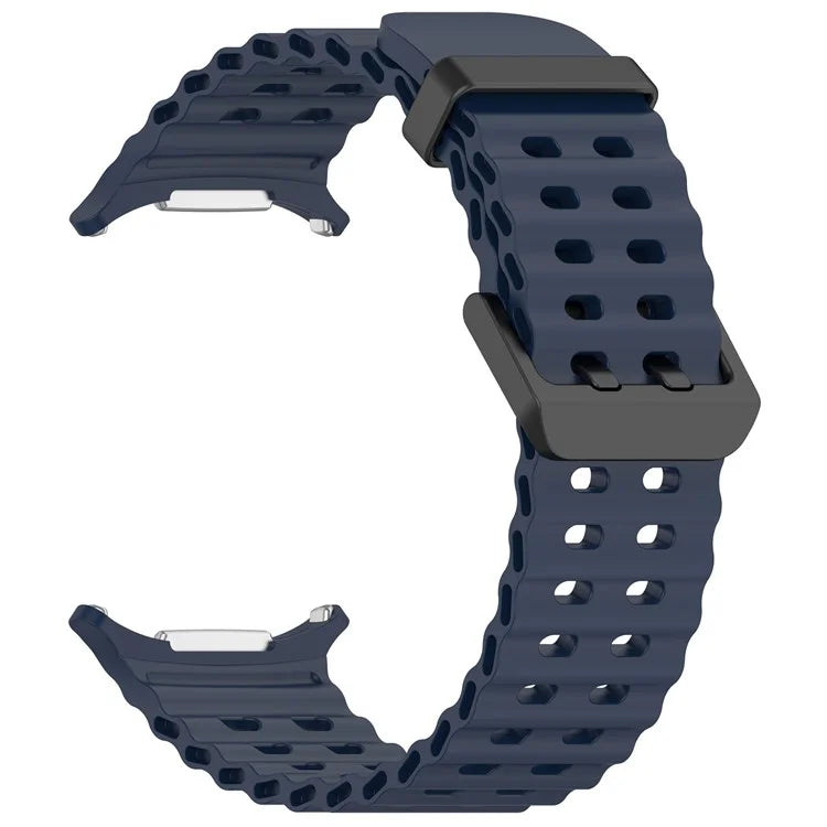 For Samsung Galaxy Watch Ultra 47mm Silicone Watch Strap Dual Pins Buckle Sports Band