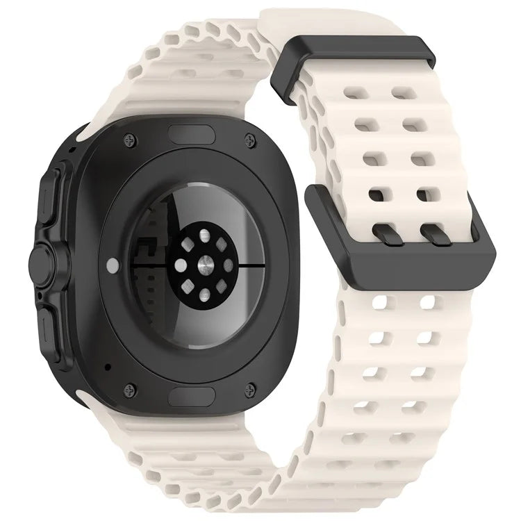 For Samsung Galaxy Watch Ultra 47mm Silicone Watch Strap Dual Pins Buckle Sports Band