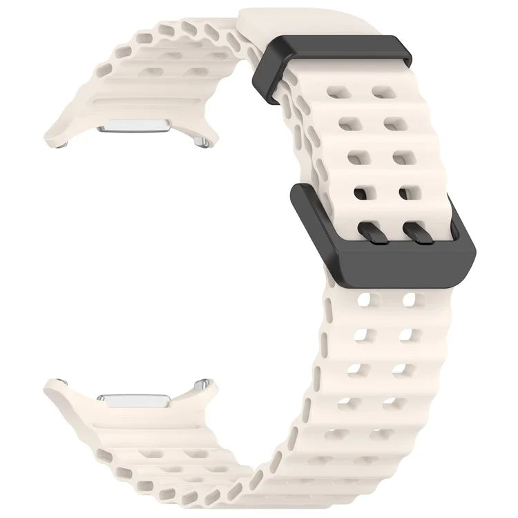 For Samsung Galaxy Watch Ultra 47mm Silicone Watch Strap Dual Pins Buckle Sports Band
