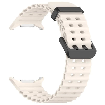 For Samsung Galaxy Watch Ultra 47mm Silicone Watch Strap Dual Pins Buckle Sports Band