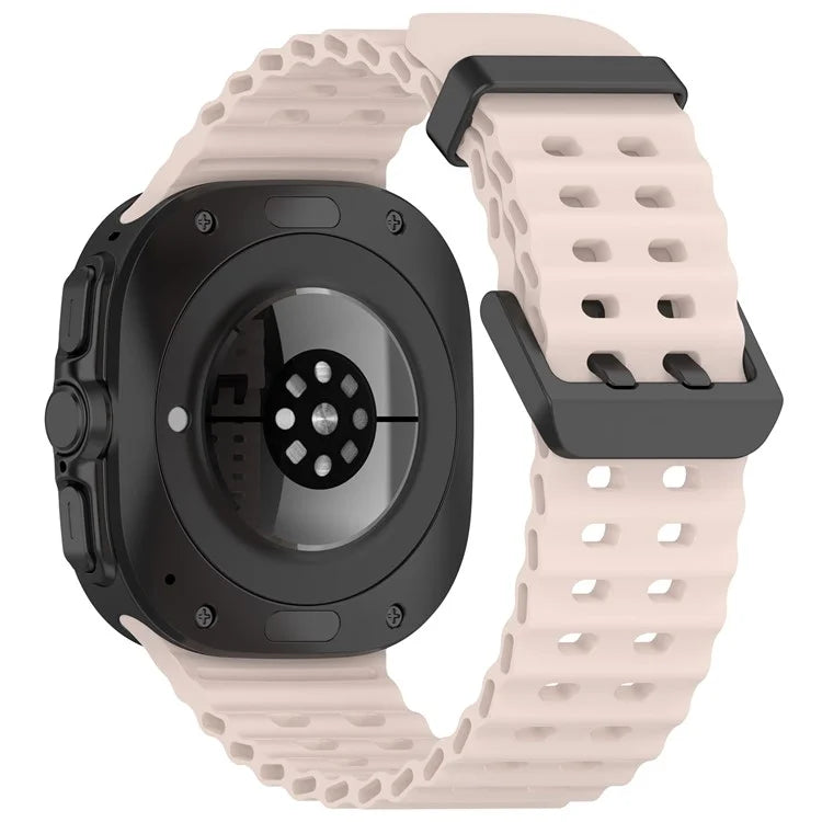 For Samsung Galaxy Watch Ultra 47mm Silicone Watch Strap Dual Pins Buckle Sports Band