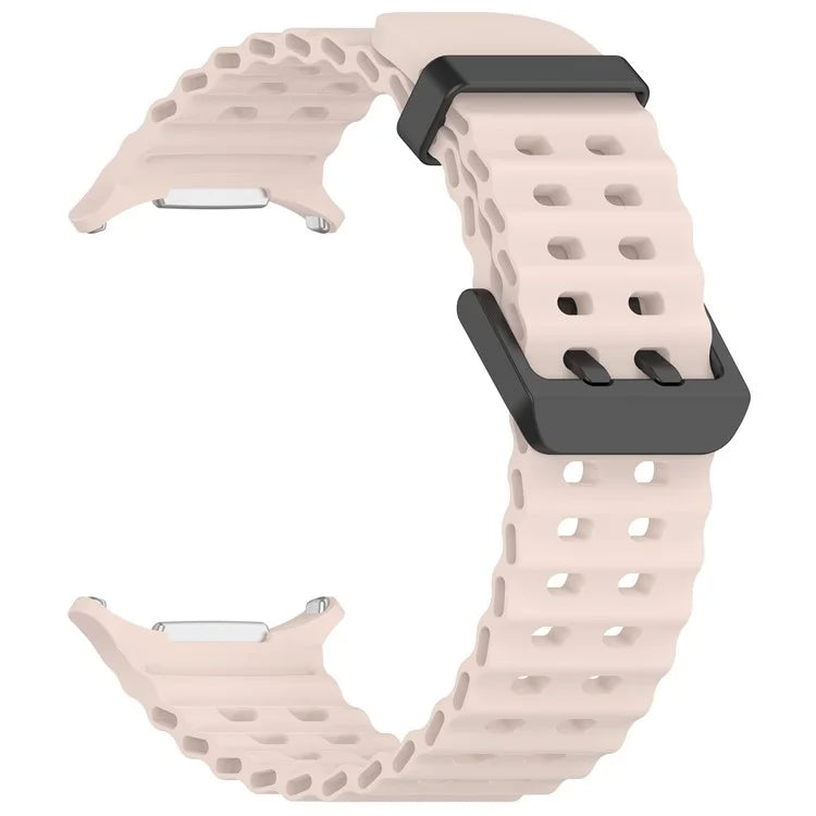 For Samsung Galaxy Watch Ultra 47mm Silicone Watch Strap Dual Pins Buckle Sports Band