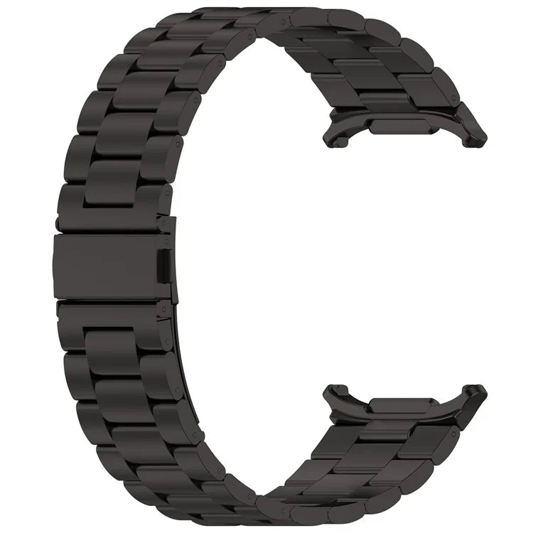 For Samsung Galaxy Watch Ultra 47mm Metal Watch Band Three-Beads Steel Wrist Strap