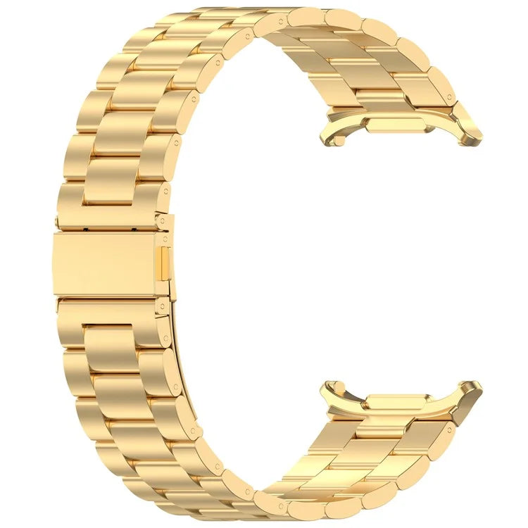 For Samsung Galaxy Watch Ultra 47mm Metal Watch Band Three-Beads Steel Wrist Strap