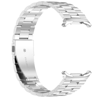 For Samsung Galaxy Watch Ultra 47mm Metal Watch Band Three-Beads Steel Wrist Strap