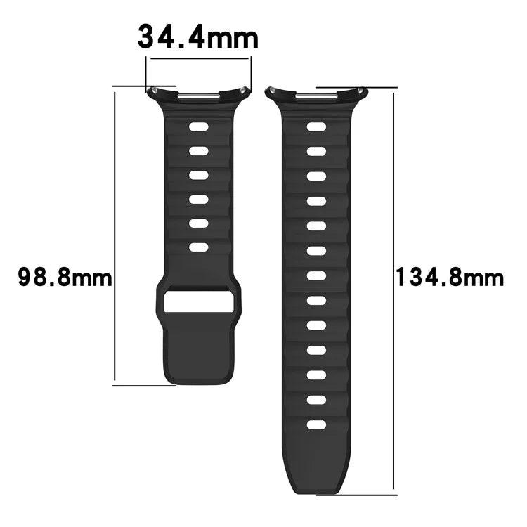 For Samsung Galaxy Watch Ultra 47mm Watch Band Adjustable Silicone Wrist Strap