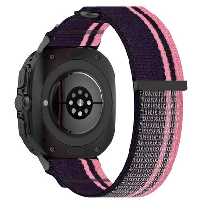 For Samsung Galaxy Watch Ultra 47mm Nylon Watch Band Loop Fastener Adjustable Wrist Strap