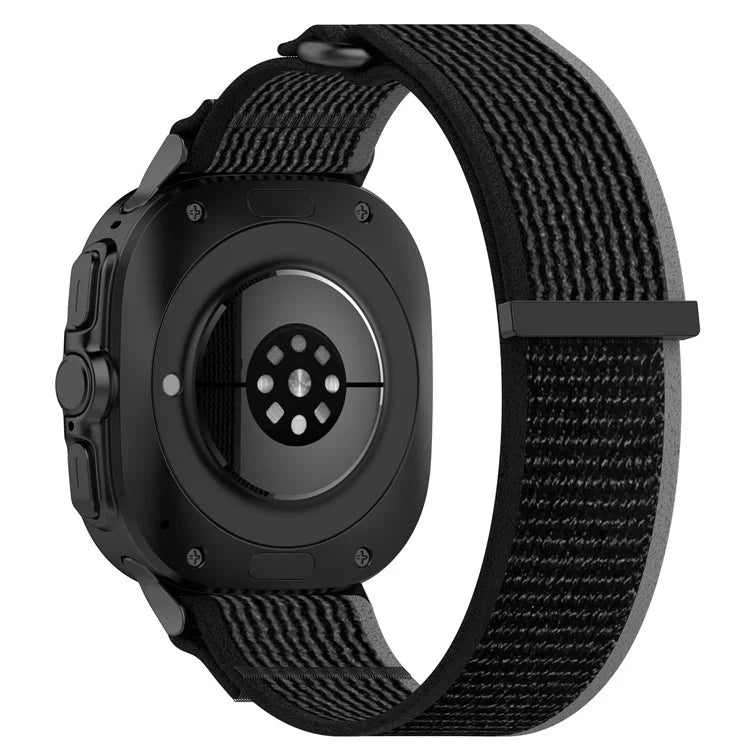 For Samsung Galaxy Watch Ultra 47mm Nylon Watch Band Loop Fastener Adjustable Wrist Strap