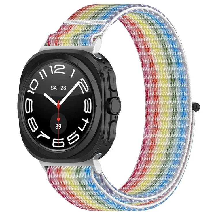 For Samsung Galaxy Watch Ultra 47mm Nylon Watch Strap Adjustable Wrist Band Replacement