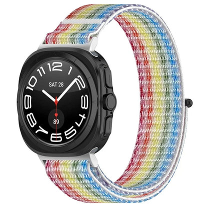 For Samsung Galaxy Watch Ultra 47mm Nylon Watch Strap Adjustable Wrist Band Replacement