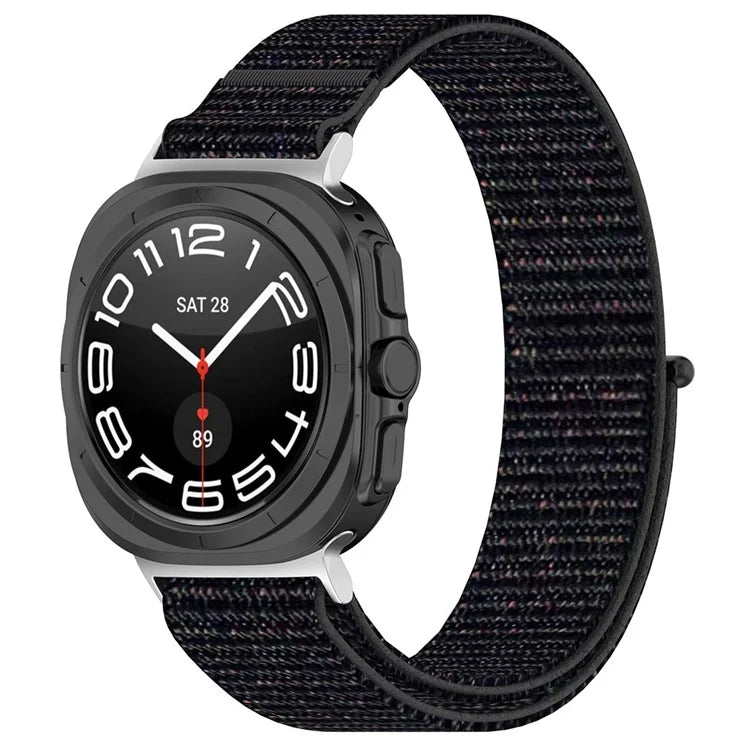 For Samsung Galaxy Watch Ultra 47mm Nylon Watch Strap Adjustable Wrist Band Replacement