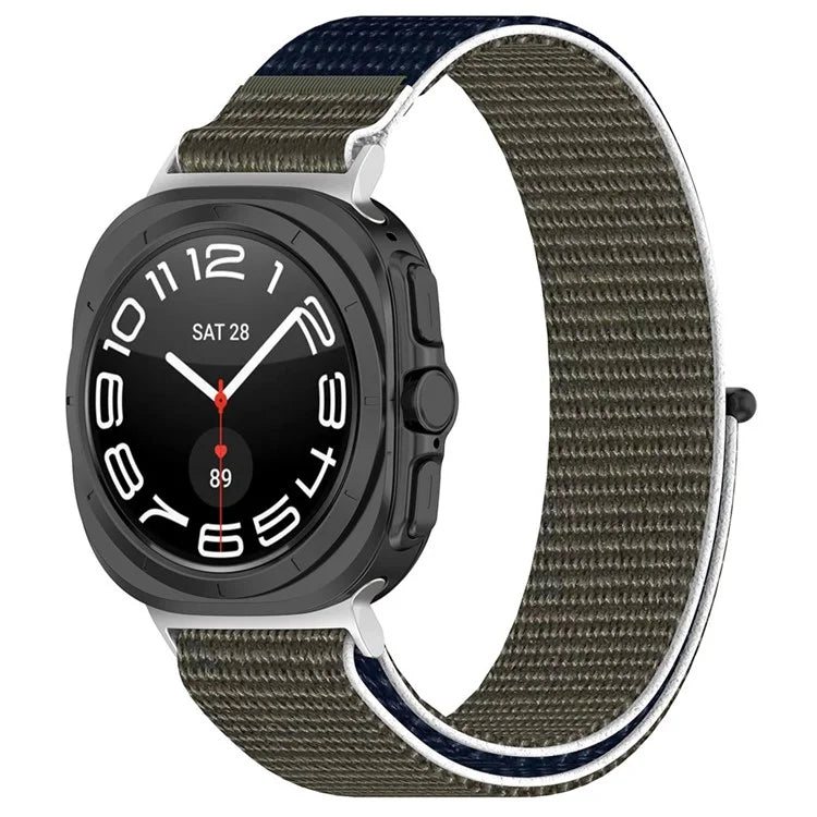 For Samsung Galaxy Watch Ultra 47mm Nylon Watch Strap Adjustable Wrist Band Replacement