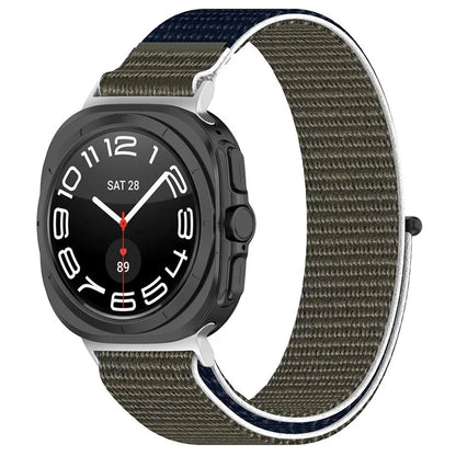 For Samsung Galaxy Watch Ultra 47mm Nylon Watch Strap Adjustable Wrist Band Replacement