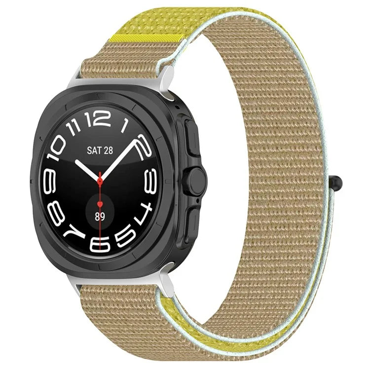 For Samsung Galaxy Watch Ultra 47mm Nylon Watch Strap Adjustable Wrist Band Replacement