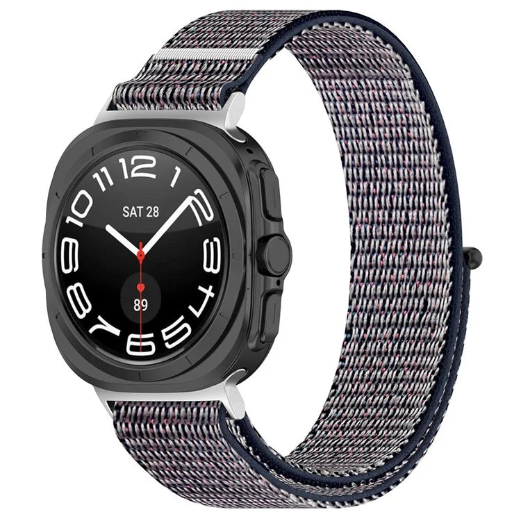 For Samsung Galaxy Watch Ultra 47mm Nylon Watch Strap Adjustable Wrist Band Replacement