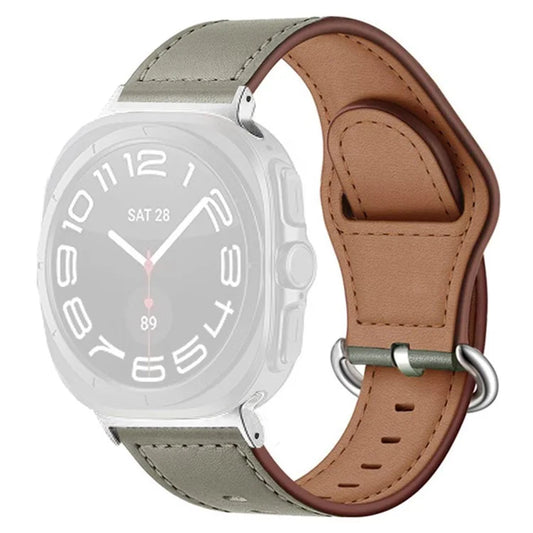 For Samsung Galaxy Watch Ultra 47mm Watch Strap Genuine Cow Leather Wrist Band