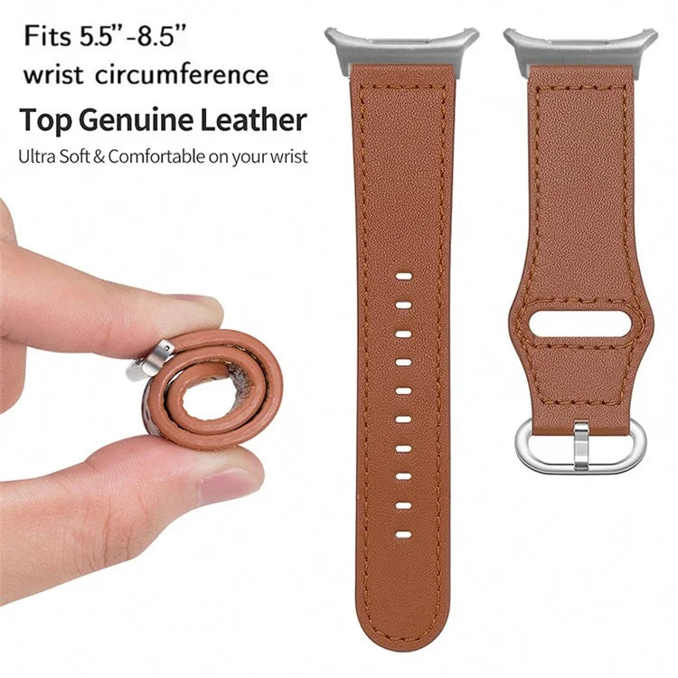 For Samsung Galaxy Watch Ultra 47mm Watch Strap Genuine Cow Leather Wrist Band