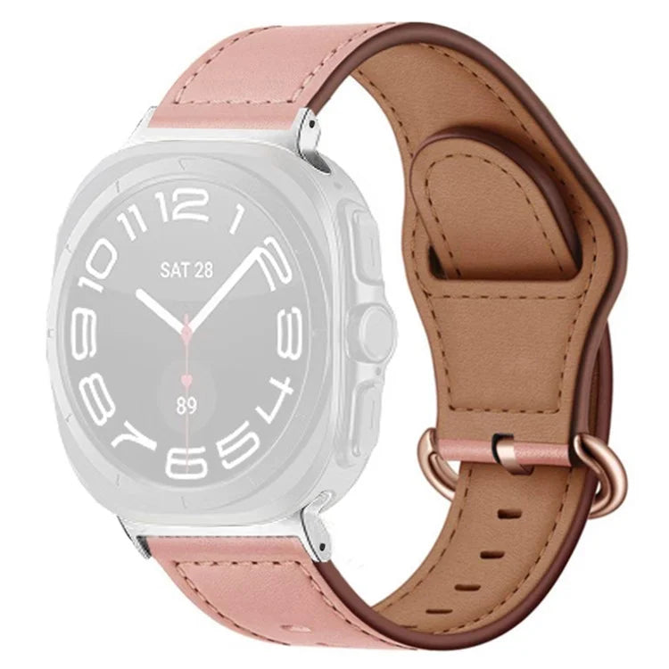 For Samsung Galaxy Watch Ultra 47mm Watch Strap Genuine Cow Leather Wrist Band