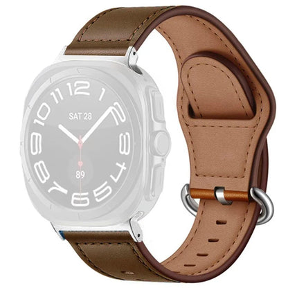 For Samsung Galaxy Watch Ultra 47mm Watch Strap Genuine Cow Leather Wrist Band