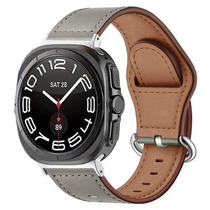For Samsung Galaxy Watch Ultra 47mm Watch Strap Genuine Cow Leather Wrist Band