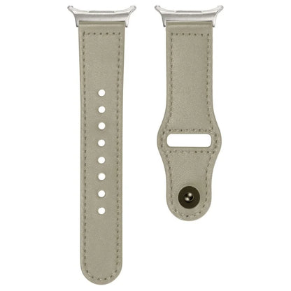 For Samsung Galaxy Watch Ultra 47mm Watch Strap Genuine Cow Leather Rivet Buckle Band
