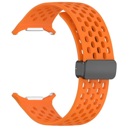 For Samsung Galaxy Watch Ultra 47mm Silicone Watch Band Replacement Strap with Magnetic Folding Buckle