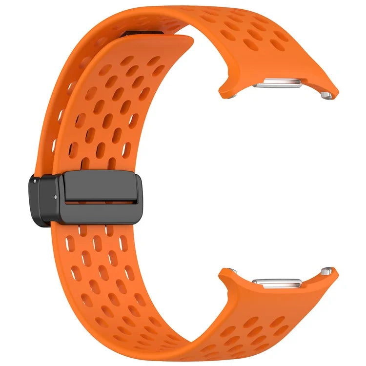 For Samsung Galaxy Watch Ultra 47mm Silicone Watch Band Replacement Strap with Magnetic Folding Buckle