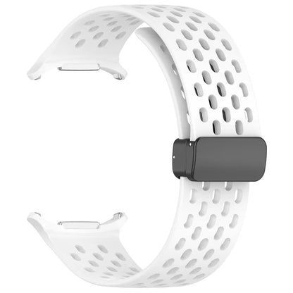 For Samsung Galaxy Watch Ultra 47mm Silicone Watch Band Replacement Strap with Magnetic Folding Buckle